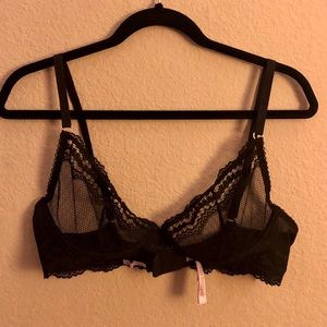black mesh bra